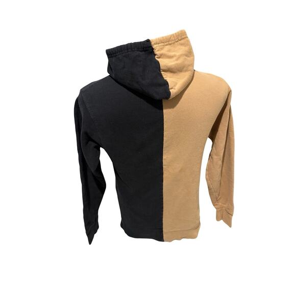 UNXPECTD Split Hoodie “Don’t Be a Puppet” Graphic Tan Black Size Small - Picture 6 of 6
